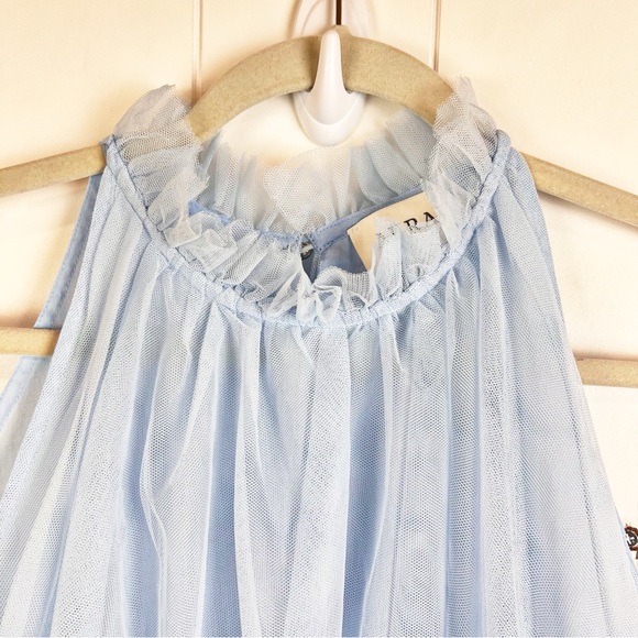 Aura Shock And Awe Blue Tulle Maxi Dress Size M NWT Tiered Princess Cottagecore - Picture 6 of 11